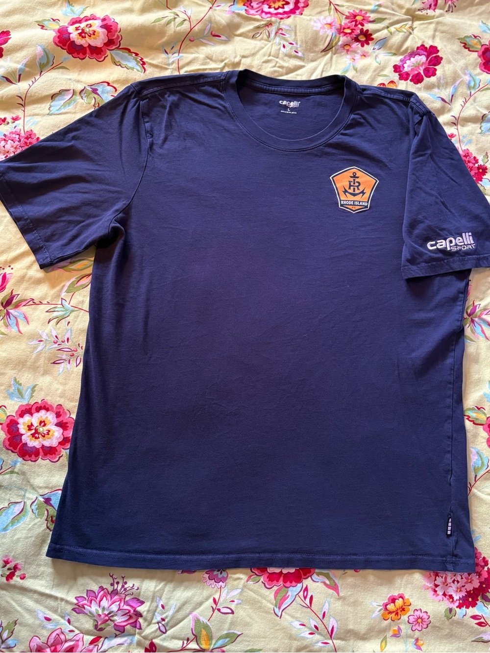 Rhode Island FC x Capelli Sport navy blue tee large 27”x22” EUCLN